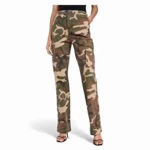 NWT Good American Camo Cargo Pants - Size 4